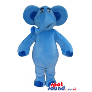 Light blue elephant with long trunk and small eyes - Custom