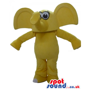 Yellow elephant with big eyes and white toenails - Custom