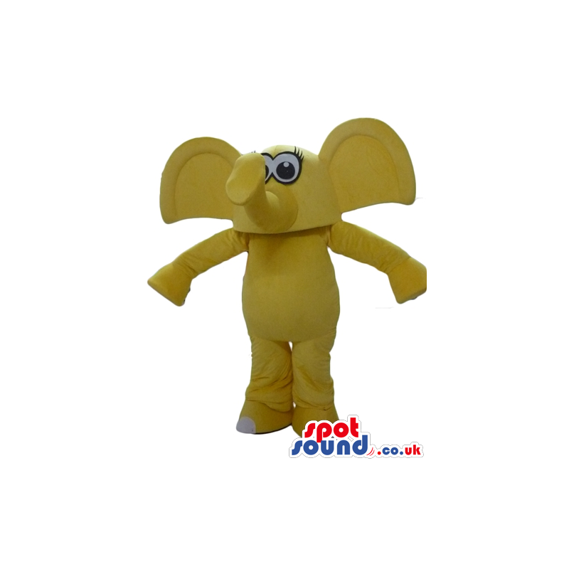 Yellow elephant with big eyes and white toenails - Custom