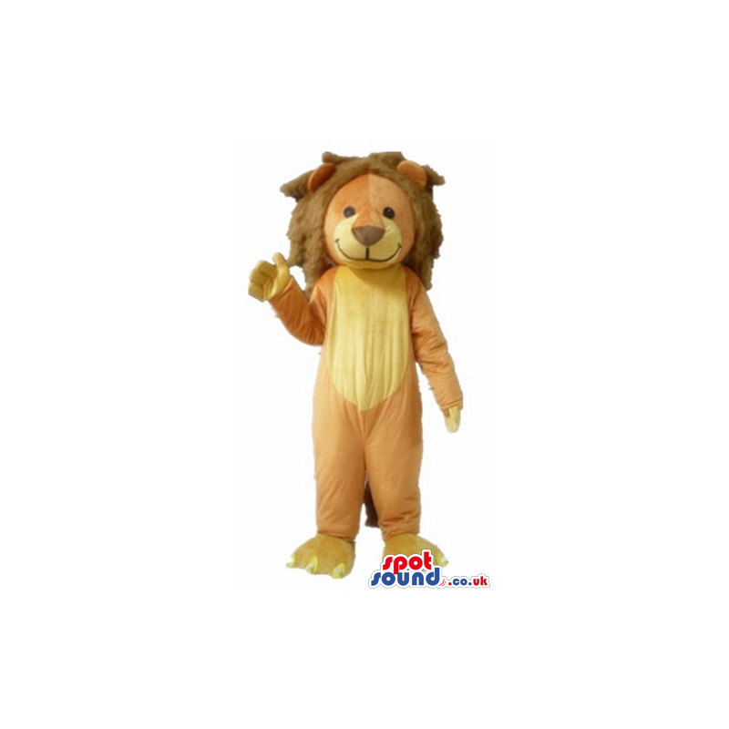 Mascot costume of a brown lion - Custom Mascots