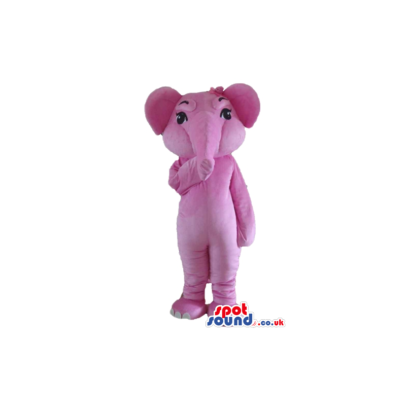 Mascot costume of a pink elephant - Custom Mascots