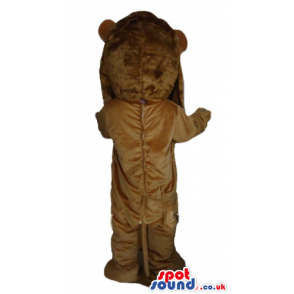 Brown lion with beige mouth - Custom Mascots