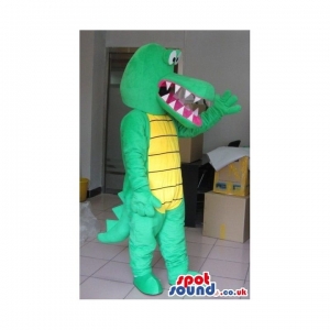 SPOTSOUND UK Mascot of the day : Cute Green Plush Dragon Mascot With A Yellow Belly. Discover our #spotsound #uk #mascots and all other Dragon mascoton our webiste : https://bit.ly/3sKy4o1393. #mascot #costume #party #marketing #events #mascots https://www.spotsound.co.uk/dragon-mascot/3752-cute-green-plush-dragon-mascot-with-a-yellow-belly.html