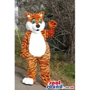 SPOTSOUND UK Mascot of the day : Orange Tiger Animal Plush Mascot With Round White Belly. Discover our #spotsound #uk #mascots and all other Tiger mascotson our webiste : https://bit.ly/3sKy4o1595. #mascot #costume #party #marketing #events #mascots https://www.spotsound.co.uk/tiger-mascots/3977-orange-tiger-animal-plush-mascot-with-round-white-belly.html