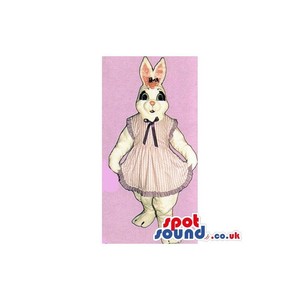 SPOTSOUND UK Mascot of the day : White Girl Rabbit Mascot Wearing A Beautiful Striped Dress. Discover our #spotsound #uk #mascots and all other Rabbit mascoton our webiste : https://bit.ly/3sKy4o850. #mascot #costume #party #marketing #events #mascots https://www.spotsound.co.uk/rabbit-mascot/3155-white-girl-rabbthe-mascot-wearing-a-beautiful-striped-dress.html