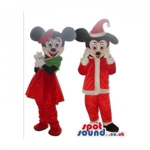 SPOTSOUND UK Mascot of the day : Mickey And Minnie Mouse Disney Mascots Wearing  Christmas Clothes. Discover our #spotsound #uk #mascots and all other Mickey Mouse mascotson our webiste : https://bit.ly/3sKy4o1406. #mascot #costume #party #marketing #ev... https://www.spotsound.co.uk/mickey-mouse-mascots/3765-mickey-and-minnie-mouse-disney-mascots-wearing-christmas-clothes.html