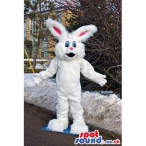 SPOTSOUND UK Mascot of the day : White Hairy Rabbit Bunny Animal Mascot With Pink Ears. Discover our #spotsound #uk #mascots and all other Rabbit mascoton our webiste : https://bit.ly/3sKy4o1597. #mascot #costume #party #marketing #events #mascots https://www.spotsound.co.uk/rabbit-mascot/3979-white-hairy-rabbit-bunny-animal-mascot-with-pink-ears.html