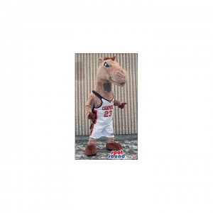 SPOTSOUND UK Mascot of the day : Brown Camel Mascot Wearing Basketball Sports Clothes. Discover our #spotsound #uk #mascots and all other Sports mascoton our webiste : https://bit.ly/3sKy4o2071. #mascot #costume #party #marketing #events #mascots https://www.spotsound.co.uk/sports-mascot/4526-brown-camel-mascot-wearing-basketball-sports-clothes.html
