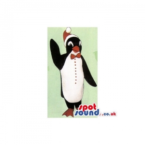 SPOTSOUND UK Mascot of the day : Cute Penguin Mascot Wearing A Christmas Hat And A Bow Tie. Discover our #spotsound #uk #mascots and all other Penguin mascotson our webiste : https://bit.ly/3sKy4o984. #mascot #costume #party #marketing #events #mascots https://www.spotsound.co.uk/penguin-mascots/3293-cute-penguin-mascot-wearing-a-christmas-hat-and-a-bow-tie.html