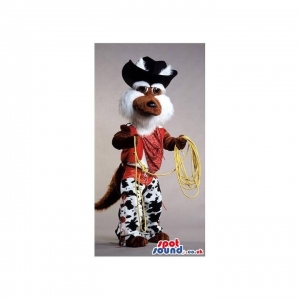 SPOTSOUND UK Mascot of the day : Brown And White Coyote Plush Mascot Wearing Cowboy Clothes. Discover our #spotsound #uk #mascots and all other Mascot cowon our webiste : https://bit.ly/3sKy4o1592. #mascot #costume #party #marketing #events #mascots https://www.spotsound.co.uk/mascot-cow/3974-brown-and-white-coyote-plush-mascot-wearing-cowboy-clothes.html