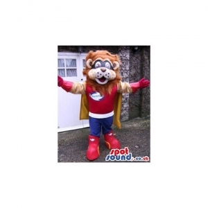 SPOTSOUND UK Mascot of the day : Brown Lion Animal Plush Mascot With Super Hero Clothes. Discover our #spotsound #uk #mascots and all other Lion mascotson our webiste : https://bit.ly/3sKy4o1583. #mascot #costume #party #marketing #events #mascots https://www.spotsound.co.uk/lion-mascots/3964-brown-lion-animal-plush-mascot-with-super-hero-clothes.html