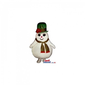 SPOTSOUND UK Mascot of the day : Cute Girl Snowman Plush Mascot Wearing A Green Hat And A Scarf. Discover our #spotsound #uk #mascots and all other Christmas mascotson our webiste : https://bit.ly/3sKy4o1693. #mascot #costume #party #marketing #events #... https://www.spotsound.co.uk/christmas-mascots/4084-cute-girl-snowman-plush-mascot-wearing-a-green-hat-and-a-scarf.html