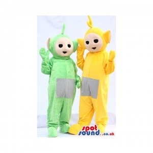 SPOTSOUND UK Mascot of the day : Two Teletubbies Plush Mascots Lala And Dipsy In Yellow And Green. Discover our #spotsound #uk #mascots and all other Mascots Teletubbieson our webiste : https://bit.ly/3sKy4o1395. #mascot #costume #party #marketing #even... https://www.spotsound.co.uk/mascots-teletubbies/3754-two-teletubbies-plush-mascots-lala-and-dipsy-in-yellow-and-green.html