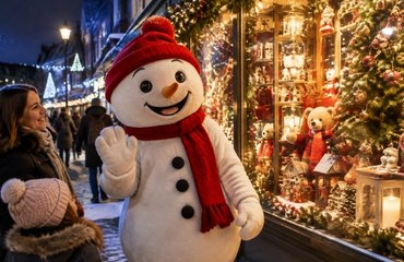 Professional Christmas Mascots for Events and Window Displays